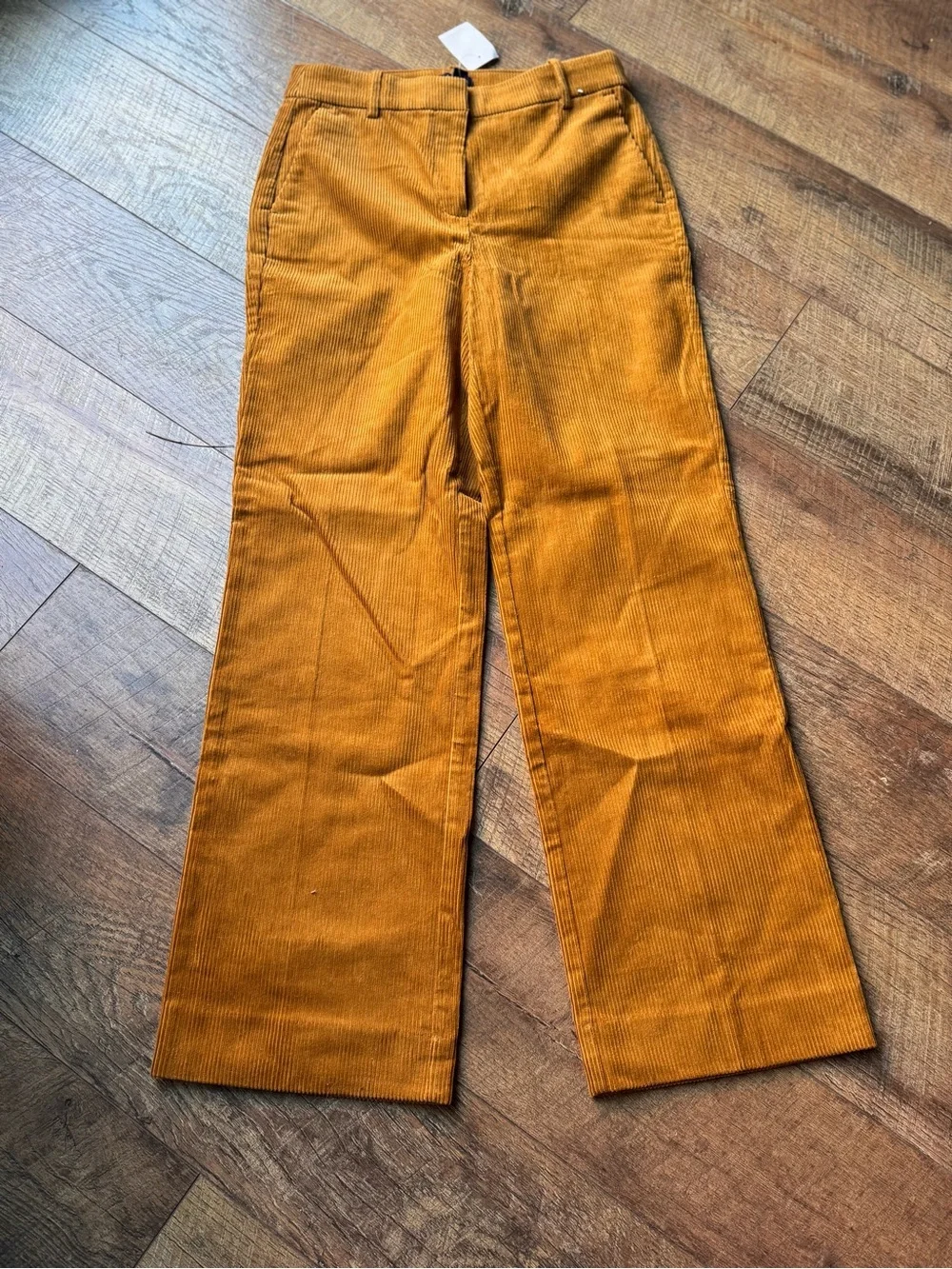 NWT J.Crew Cognac Corduroy Wide Leg Pants Size 2